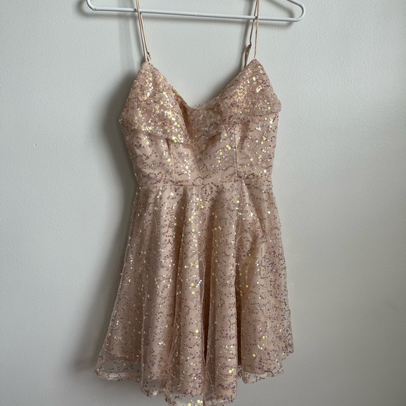 Hello Molly Dresses & Skirts - Champagne Sequin Dress